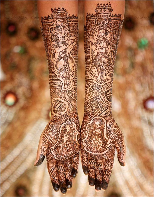 10 Radha Krishna Mehndi Design Themes You'll Fall In Love With