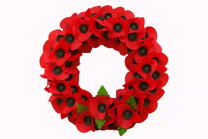 Veterans Day Crafts - Poppy Wreath