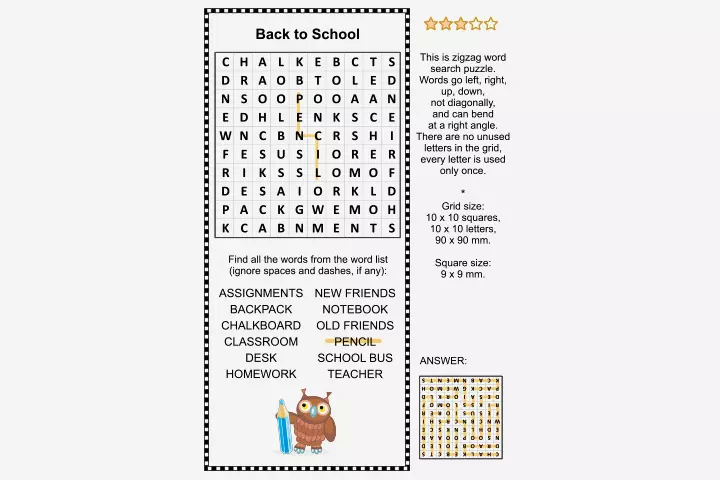 word search activity sheets for preschoolers