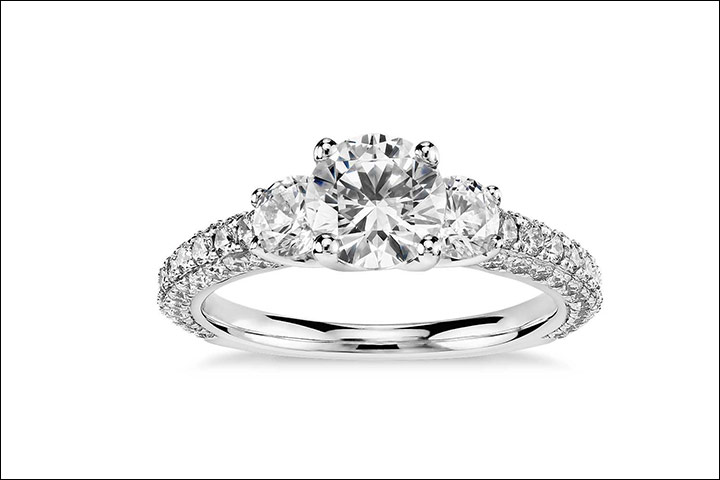 Bezel-Set-Three-Stone-Diamond-Engagement-Ring