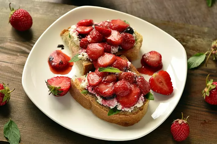 Tea Party Ideas For Kids - Cheese And Strawberry Toast