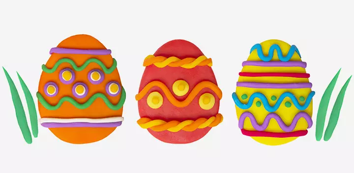 Easter Egg Crafts - Clay Easter Egg Craft