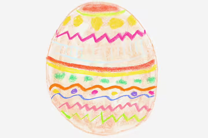 Easter Egg Crafts - Crayon Painting Of Easter Egg Easter Egg Crafts - Crayon Painting Of Easter Egg