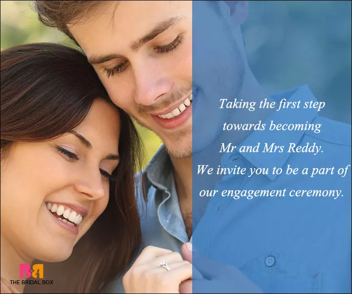 Engagement Invitation Wording - The First Step