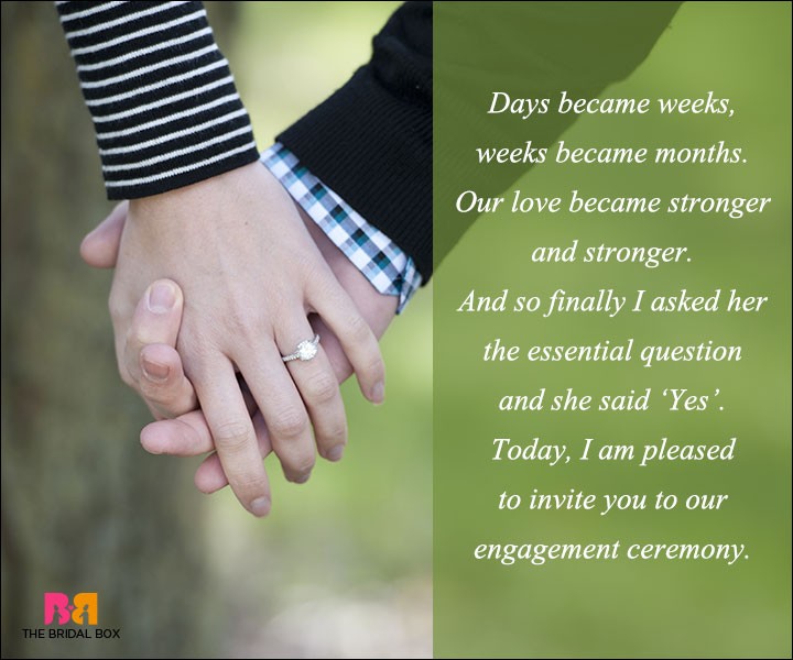 Engagement Invitation Wording - She Said Yes
