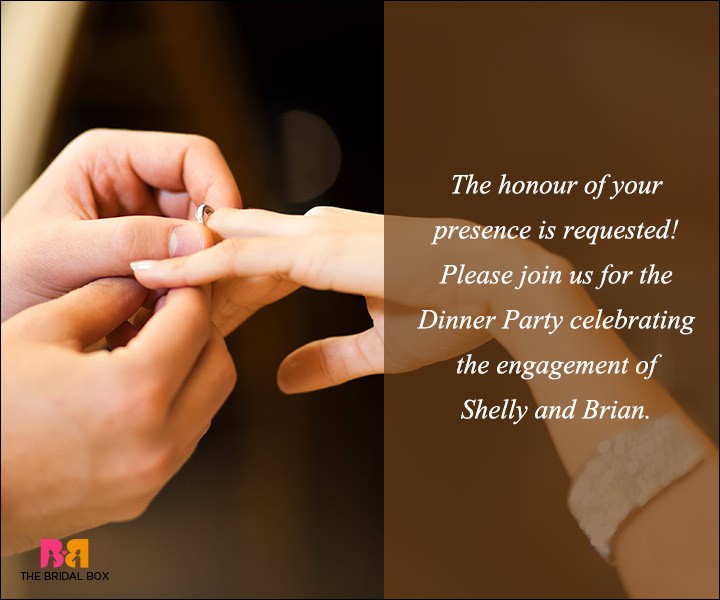 Engagement Invitation Wording - The Honour Of Your Presence