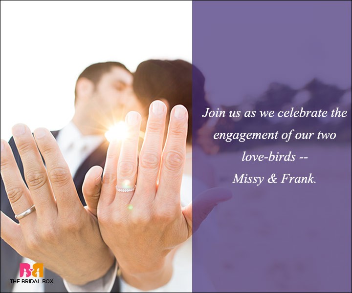 Engagement Invitation Wording - Join Us