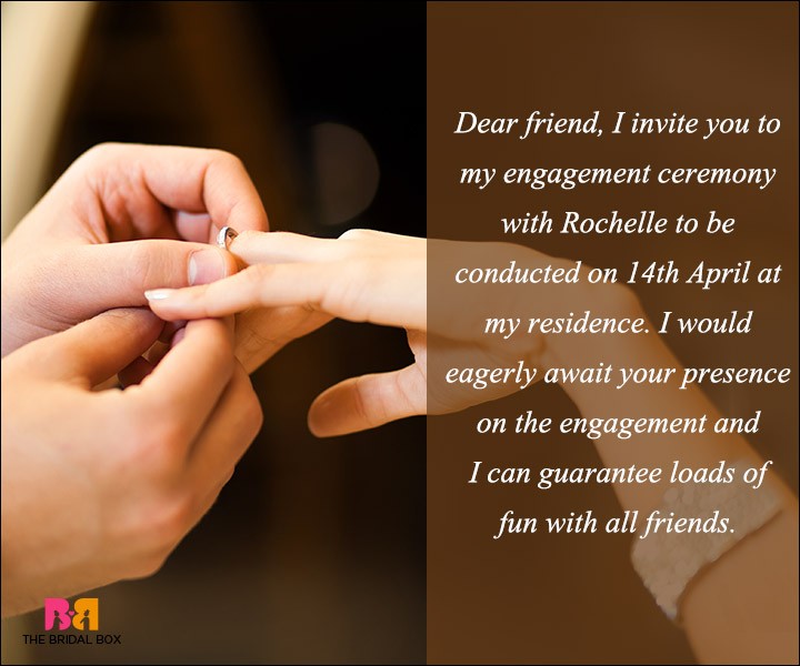 Engagement Invitation Wording - I Invite You