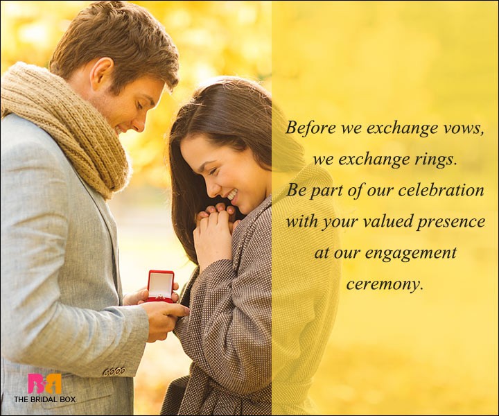 Engagement Invitation Wording - Before We Exchange Vows