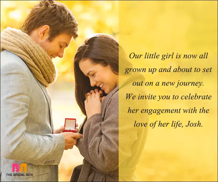 Engagement Invitation Wording - Our Little Girl