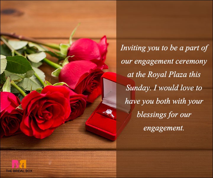 Engagement Invitation Wording - Come With Your Blessings