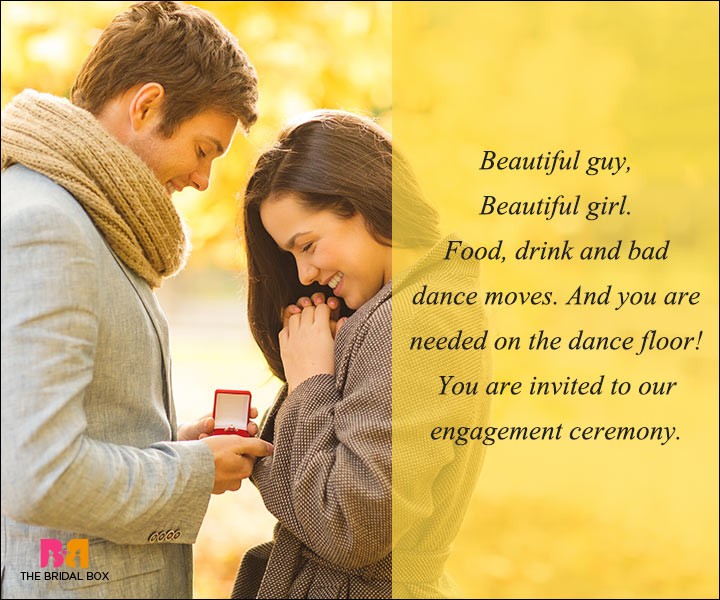 Engagement Invitation Wording - Food Drink And Bad Dance Moves