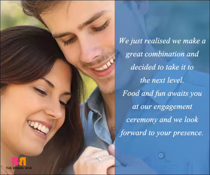 Engagement Invitation Wording - We Make A Great Combination Engagement Invitation Wording - We Make A Great Combination