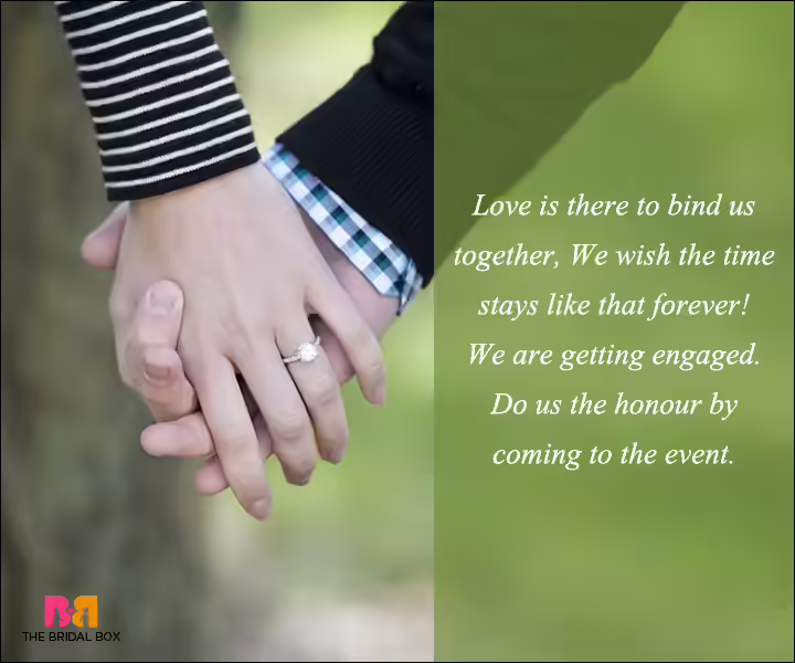 Engagement Invitation Wording - Love Is There To Bind Us Engagement Invitation Wording - Love Is There To Bind Us
