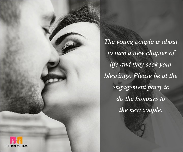 Engagement Invitation Wording - A New Chapter