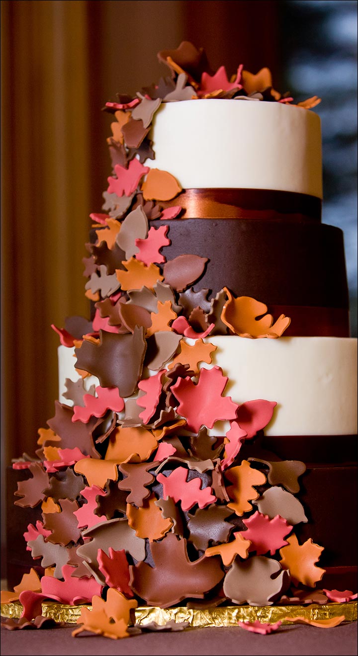 A Fancy Fall Wedding Cake