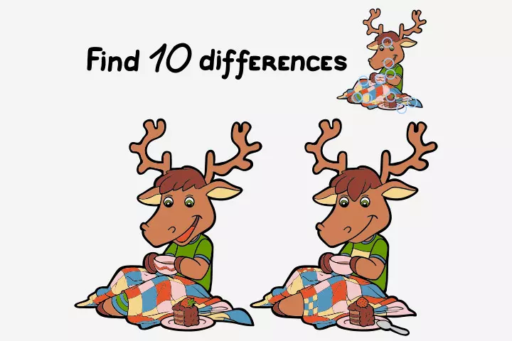 ten differences activity sheets for preschoolers