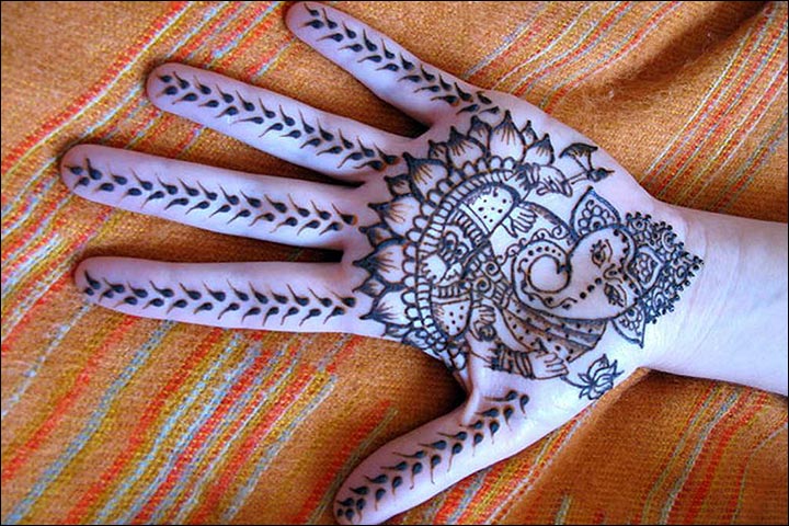 Karva Chauth Mehndi Designs - Ganesh Design For Hand