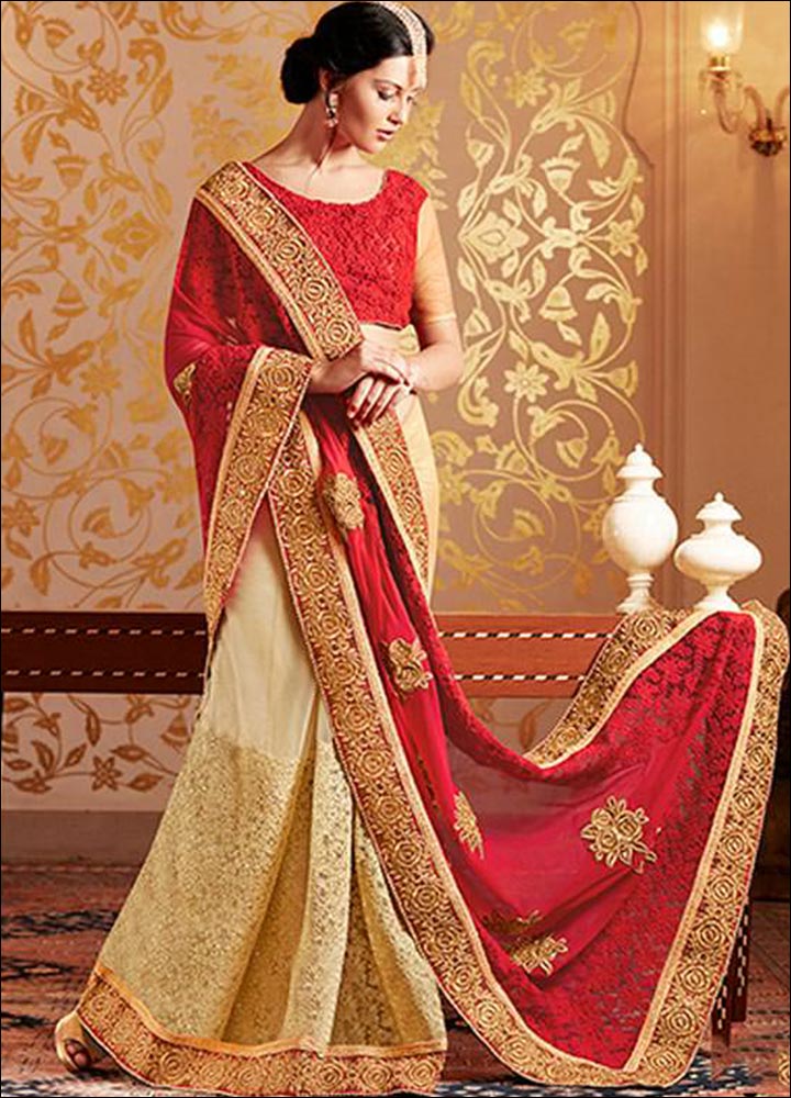 Georgette-And-Net-Saree
