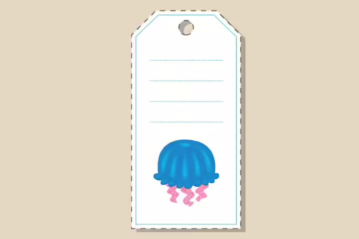 Jellyfish Craft - Jellyfish Gift Tag