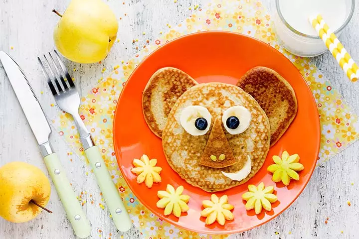 Koala pancake dessert craft for preschoolers