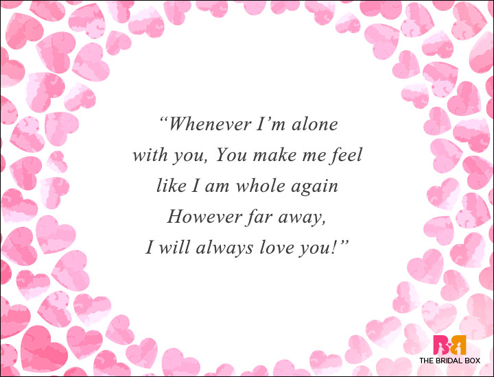Long Distance Love Quotes - Whenever I'm Alone With You