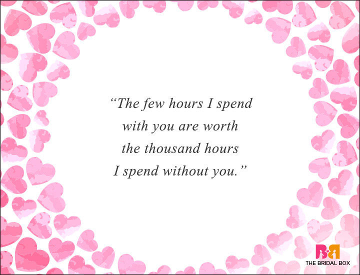 Long Distance Love Quotes - The Few Hours