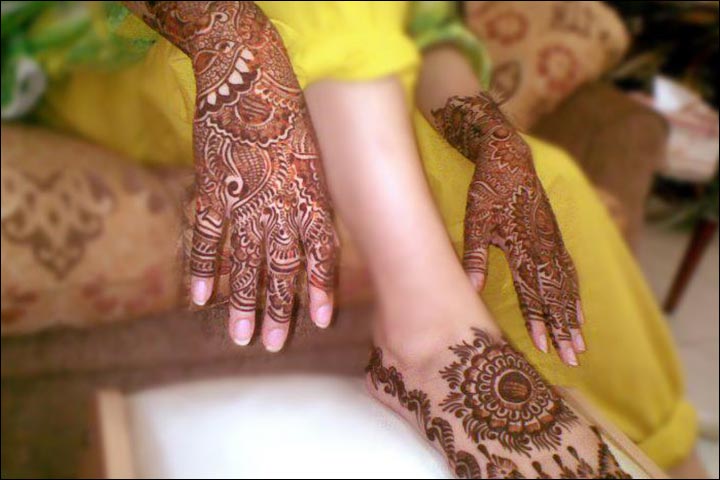 Pakistani Bridal Mehndi Designs - Matching it up