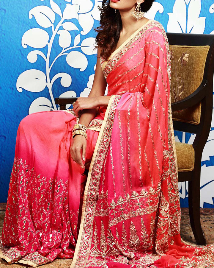 punjabi designer saree