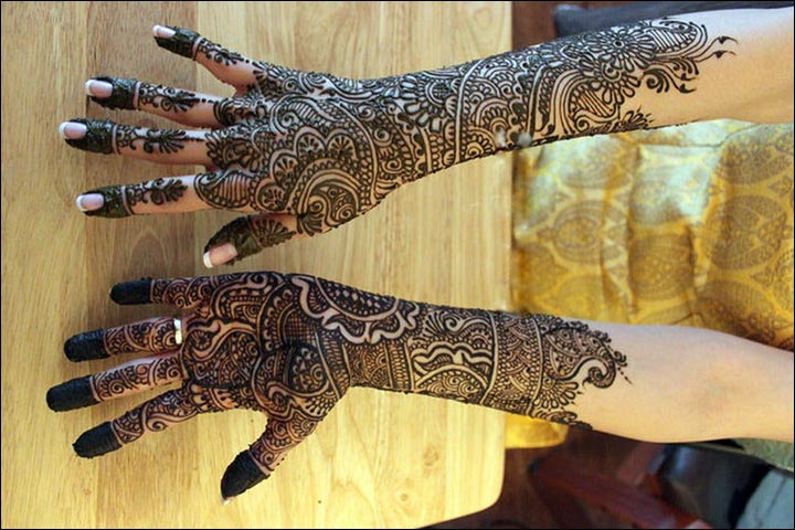 Pakistani Bridal Mehndi Designs - Precious peacock design