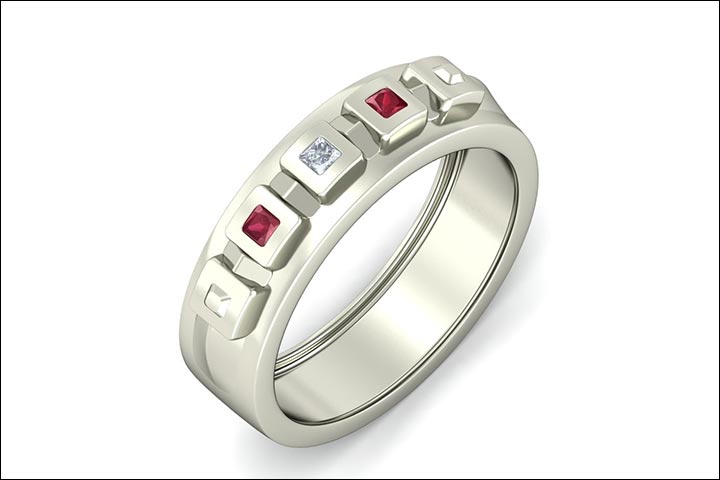Engagement Rings - Ruby Diamond Ring