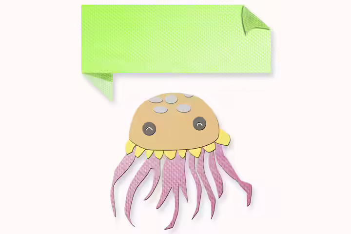 Jellyfish Craft - Tissue Paper Jellyfish Craft