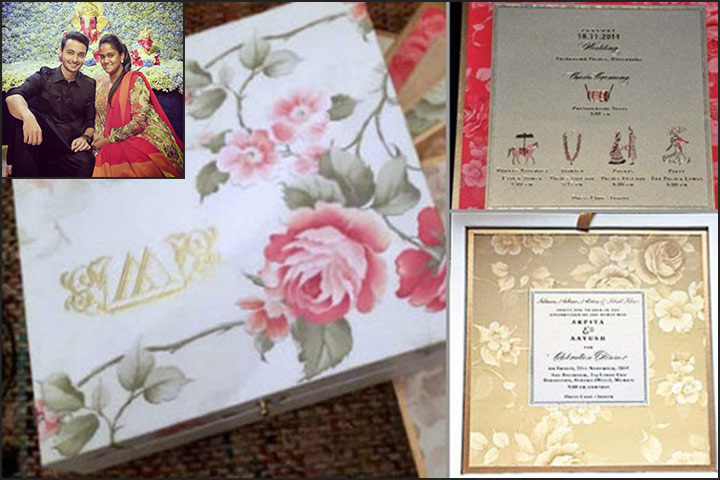Arpita Khan Wedding - Arpita And Aayush's Wedding Invite