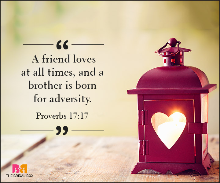 Bible Quotes On Love - Proverbs 17:17