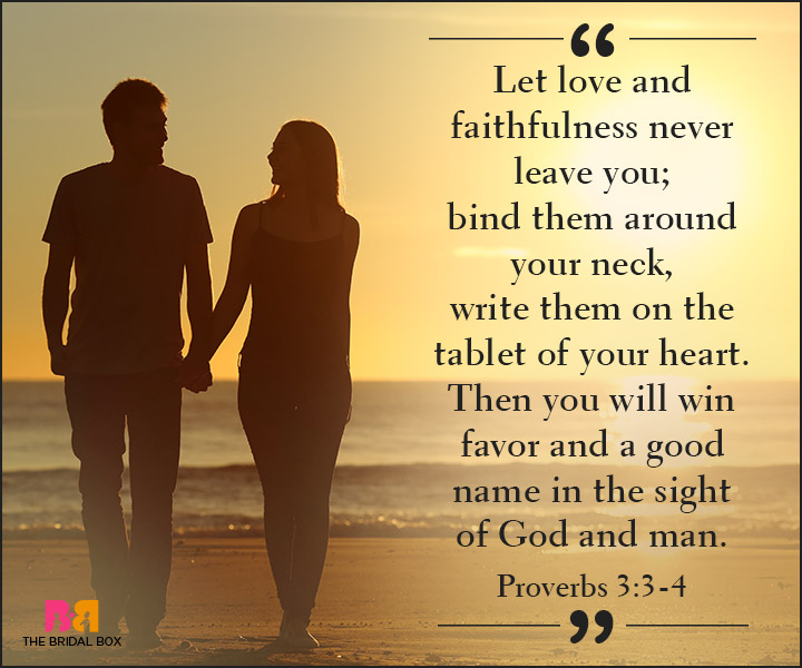 Bible Quotes On Love - Proverbs 3:3 - 4