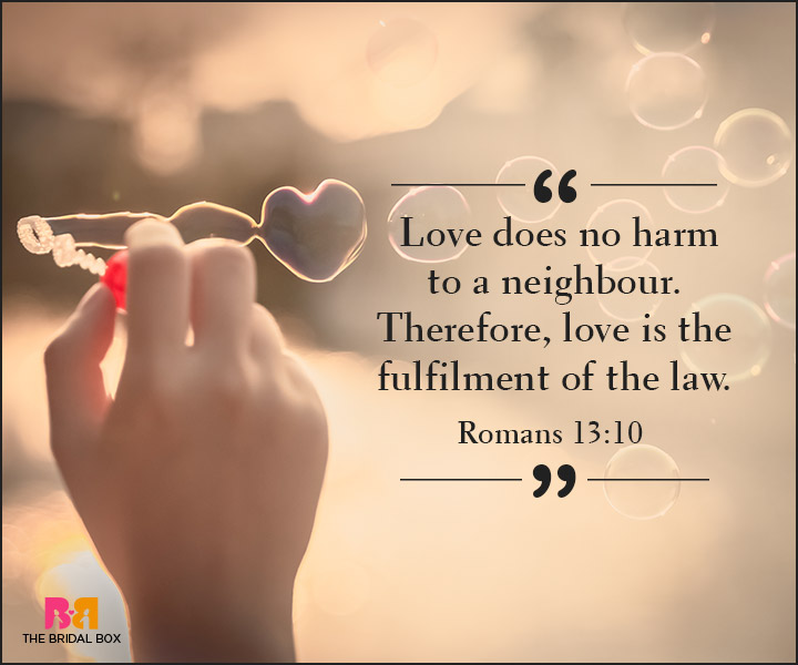 Bible Quotes On Love - Romans 13:10