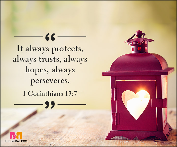 Bible Quotes On Love - I Corinthians 13:7