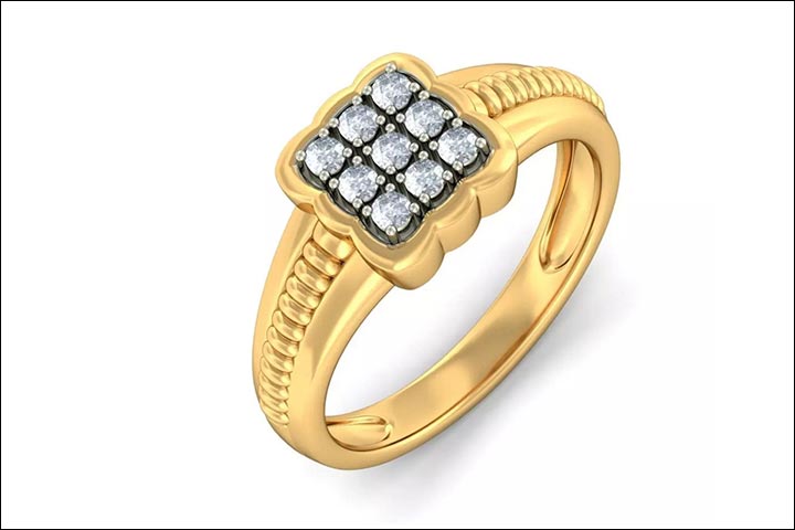 Wedding Rings - Checkered Pattern Wedding Ring