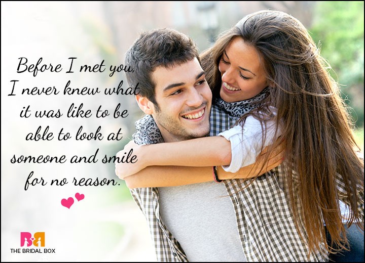Cute Love Quotes For Him - We Smile For No Reason