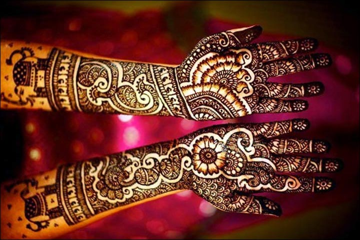 Rajasthani Bridal Mehndi Designs For Full Hands - Elephant Design