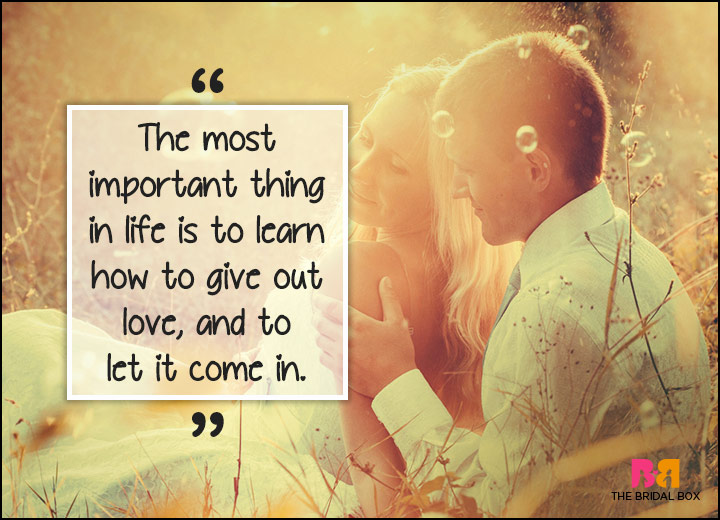 Inspirational Love Quotes - Learn And Let Love Teach