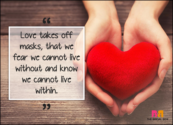 Inspirational Love Quotes - Take Off Your Mask