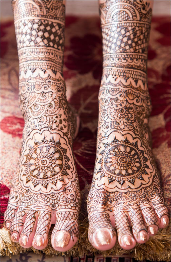 Indian Mehndi Designs - Intricate Feet Mehndi Design