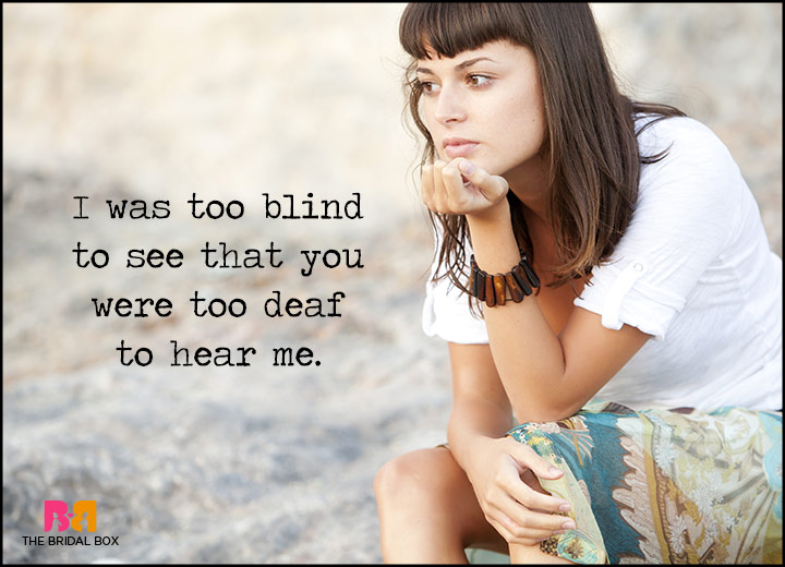Love Failure Quotes - Love Is Blind And Deaf