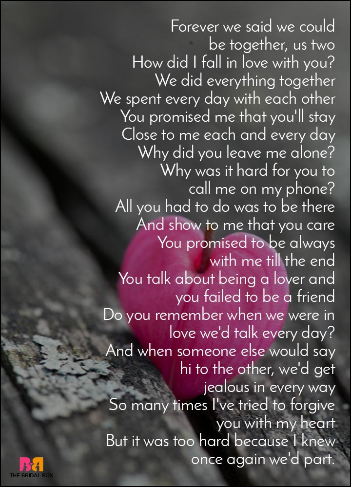 Love Hurts Poems - Forever We Said