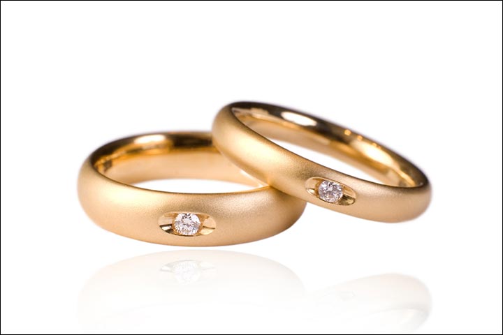 Wedding Rings - Matte-Finish Gold Wedding Ring