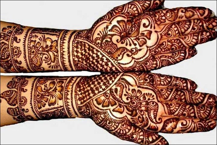 Rajasthani Bridal Mehndi Designs For Full Hands - Mix Of Patterns