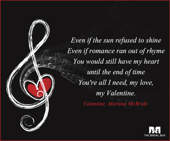 Music Love Quotes - My Valentine, Martina McBride