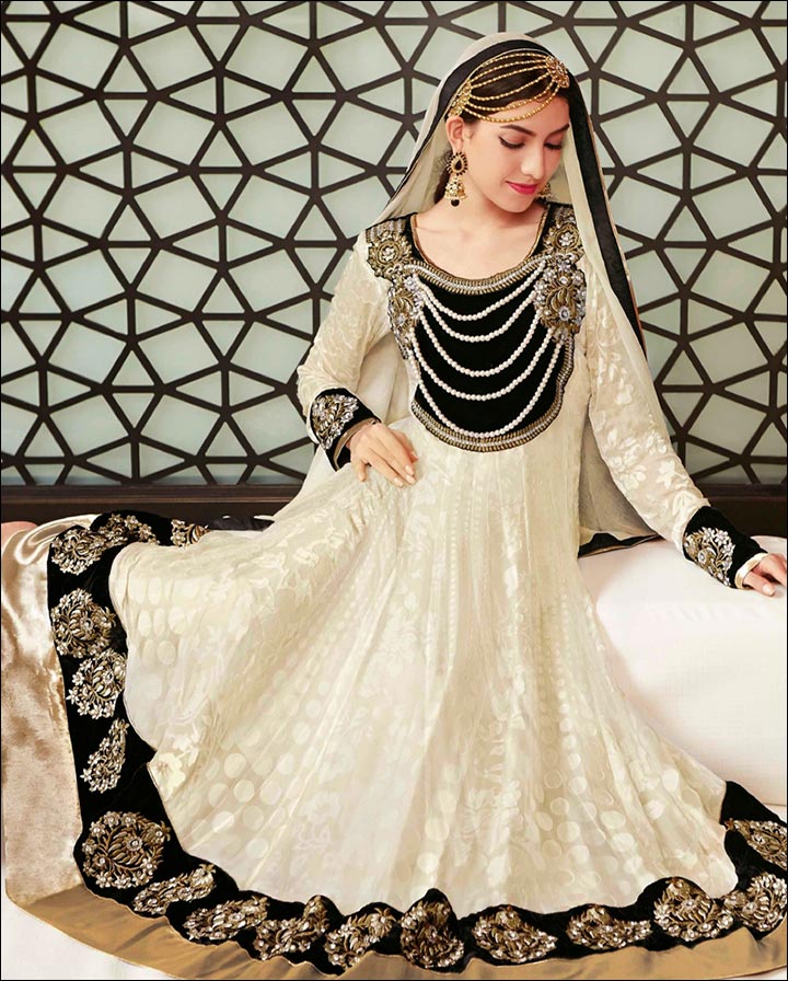 Bridal Suits - The Off White Mughal Inspired Anarkali
