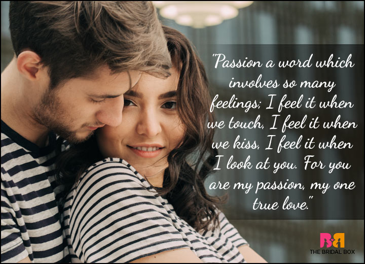 Passionate Love Quotes - When We Touch